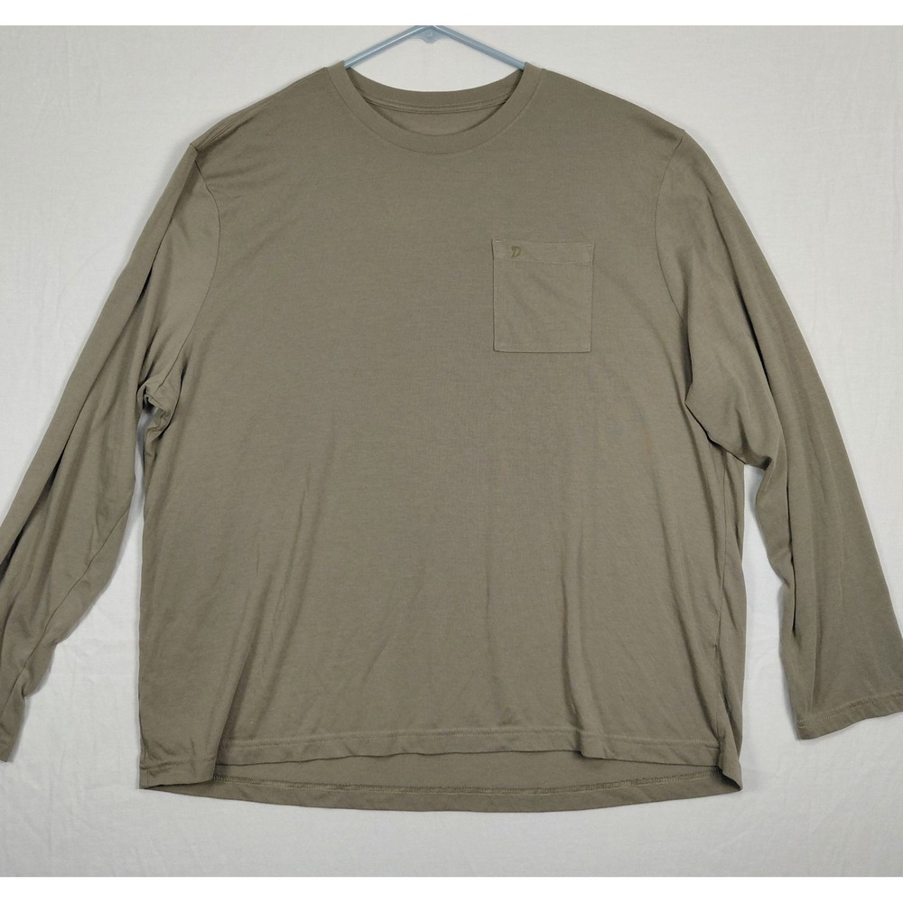 Duck Camp Crew Neck Shirt Men's‎ 2XL Army Green Long Sleeve Outdoors